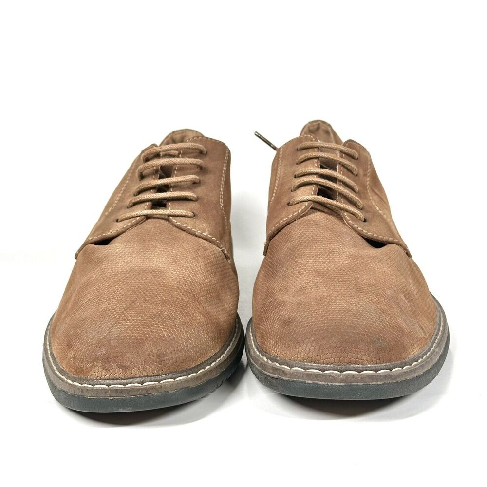 Men's Freeman Dress Shoes Milton Brown Memory Foam Oxford Tie Up Size 9.5M - Picture 2 of 15